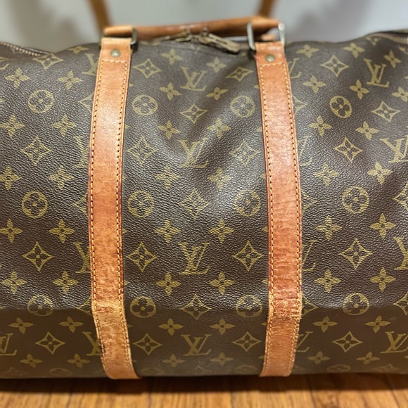LOUIS VUITTON Keepall 55 Monogram Large Duffle Travel Bag 💯 AUTHENTIC - Picture 3 of 15